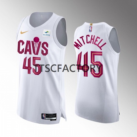 Camiseta Hombre NBA Cleveland Cavaliers Donovan Mitchell 45 Nike 2022-23 Association Edition Blanco Swingman
